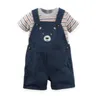 Kinderkleding Jongens Zomer Kleding Sets Korte Mouw Tops Shorts Past Dier Gedrukt T-shirts Broek Outfits Payamas SleepSuits Pyjama C6056