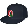 Logotipo del equipo primario de Ohio State Buckeyes Estilos de gorra de béisbol de ala plana unisex Sombreros de camionero del equipo Fútbol deportivo negro Impresión de mármol3316340