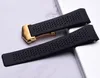 Horlogebanden 22mm 24mm Horlogebanden voor Tag Zwart Duiken Siliconen Rubberen Gaten Band Strap Rvs Replacement245a