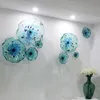 مصابيح Murano Flowe Blue Color House غرفة المعيشة