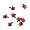 50 Pcs Adjustable equipments Dripper Red Micro Drip Irrigation Watering Anti-clogging Emitter Garden Supplies for 1/4 inch Hose