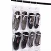 24 Taschen Schuhe Aufbewahrungshalter hinter der Tür hängende Schuhe Vlies Aufbewahrungstasche Rack mit Haken faltbare Schuhe Organizer Taschen DH0963