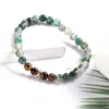 Bracciale Chakra Uomo Black Lava Healing Balance Beads Reiki Buddha Preghiera Bracciale Yoga in pietra naturale per donna Bracciale con perline di pietra