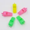 The factory sells colored plastic whistle, children's ground stall, toy fans competition, referee whistle and rope jewelry directly.