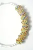 30 unids / lote chapado en oro de la aleación de cristal europea perlas sueltas para el regalo de la joyería del collar de la pulsera de bricolaje C029