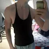 1PCS Men Gym Singlet Stringer Muscle Tops Tops Fitness Sport Shirt Y.