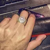 Bague Hip Hop pour hommes, bijoux en or, argent, cristal glacé, pierres précieuses, diamants, pour hommes