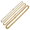 Colar longo pesado de aço inoxidável dourado de alta qualidade com fecho cubano corrente 8/10/14 mm 18/20/24/30 polegadas