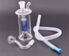 Novo LED Vidro Bongo Tubos de Água Dab Bumbloth Bong Mini Dab Plataformas Para Fumar Hookahs 10mm Glass Oil Burner Bong com pote e mangueira