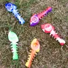 Fish Skeleton Silicone Pipe Acrylic Mask Bong Smoking Accessories Curved and Straight Tube Bong Color Avaiable Fits Standard Masks Also Sell Mask