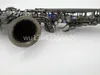 MARGEWATE MGL-322 High Quality Brass Alto Saxophone Black Nickel Plated Brand Eb Tone E Flat Musical Instruments with Case Free Shipping