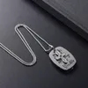 IJD10321 Stainless Steel Cremation Memorial Necklace Ashes Urn Souvenir Keepsake Pendant Men and Women Jewelry185g