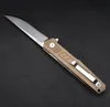 Top Quality 2 Handle Colors Ball Bearing Flipper Fold Knife D2 Satin Blade Fast Open Survival EDC Pocket Knives