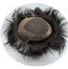 Erkek Saç Peruk 10 "X8" İnsan Hairpieces Süper İnce Cilt Peruk İsviçre Dantel Saç Değiştirme SystemR Man Peruk Hairpieces