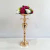 Vase à fleurs en métal avec pendentif en cristal support fontaine en forme de Table de mariage pièce maîtresse événement fête route plomb pour la décoration de la maison