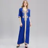 Dames Islamitische Kleding Maxi Lange Mouw Lange Jurk Marokkaanse Kaftan Borduurwerk Jurk Vintage Abaya Moslim Roostjurk Hijab Stijl J190430