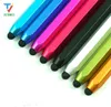 Laagste prijs en hoogste kwaliteit zeshoekige metalen kolom capacitieve touch pen stylus voor iPhone Sumsang Huawei 100pcs / lot