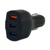 Qualcomm QC3.0 3 ports 5V 7A chargeur de voiture USB à charge rapide pour téléphone portable