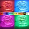 LED Strip Lights Bluetooth Kontrol RGB 110220V SMD 5050 60 LEDSM Su geçirmez Halat Işık Şeritleri IOS Android Müzik TI3374174