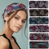 Toptan-Moda Kadın Kızlar Bohemian Saç Bantları Baskı Bantlar Vintage Çapraz Türban Bandaj Bandanas 2020 Hairbands Saç Aksesuarları