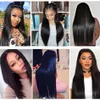 Rak hårbuntar med spetsavslutning Brasilianska Virgin Hair Weave 3bundles med stängning 100% Remy Human Hair Factory Partihandel