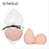 OTWOO 2 pièces ensemble éponge de maquillage boîte en forme de coeur matériau sans latex cosmétique bouffée de poudre fond de teint utiliser des outils de maquillage de beauté 2600368