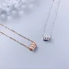 Kadınlar için küçük bel yuvarlak kolye kolyeleri kızlar zarif kısa klavikula zinciri 925 Sterling gümüş mücevher zirkon choker5827271