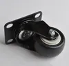 2 inch zwenkwielen Mute Slees Weerstaan ​​Universeel Wiel Zwart Rubber Castor Caster Wheels Platte Activiteiten Truckle Tundle 50mm