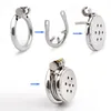 Super Small Stainless Steel Male Chastity Device,Cock Cage With Anti-off Ring Catheter,Penis Rings,BDSM Adult Sex Toys For Man A399-1