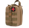 DHL50pcs Unisex High Quality Camouflage 7 Colors 600D Oxford Waterproof Outdoor Molle First Aid Medical Waist Tools Bag