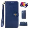 Per Samsung A50 Custodia Custodia in pelle PU colore puro Cavalletto Clip rotonda con porta carte di credito (Modello: A50)