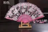 Vintage 10 kolorów Dostępne ręce fanów plastikowe wentylator Bamboo ręka Rose Rose Lace Fan Wedding Fan Arts and Crafts Wedding Favors Prezent Che7675620