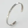 Acciaio inossidabile Argento Inspirational Blangle Bangle Braccialetti personalizzati Incisione Bellissimo nel lato delle donne Migliore regalo