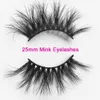 100% echte nertsen eyelashes 25 mm 3D / 5D nertsen wimpers handgemaakte lange dramatische volume zachte piekerige pluizige nep washes mink wimper make-up extensies