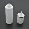 15 ml 30 ml 50 ml pure witte cilindrische zilveren rand cosmetische verpakking containers plastic emulsie airless pomp fles F2017492