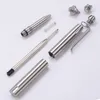 High Solid Stainless Steel Outdoor Self-defense Survival Pocket Tactical Pen Ball Pen Replaceable 3 Attack Headers