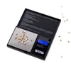 مقياس وزن الجيب الرقمي الأسود الإلكترونية 100g 200g 0.01g مجوهرات مقياس الماس المقاييس شاشة LCD مع حزمة البيع بالتجزئة