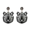 Fashion-Tulip new design tiger head shape earring muti color choose creative animal earring rhinestone fashion gifts high quality