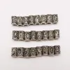 Mix zilveren haar vlecht baard dreadlock kralen ringen tube viking rune patroon ontwerp voor haarstyling accessoires