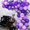 70-teiliges lila Ballon-Girlanden-Bogen-Set für Erwachsene, Geburtstagsballons für Hochzeit, Party, Hintergrund, Dekoration, Babyparty, Zubehör T20062241O