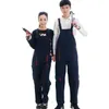 S-4XL Workwear masculino e feminino, calças de macacão com tiras para reparadores, macacão de proteção quatro estações Work blue tooling bib pants 213h