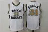 NCAA College Men Basketball Tim Duncan Jerseys 21 Wake Forest Demon Deacons Chris Paul Jerseys 3 University Yellow Black White Color