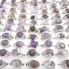 Natural Ametista Anéis de Pedra Gemstone Jóias Anel das Mulheres Bague 50 pcs Presente do Dia dos Namorados
