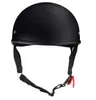 Casque de moto vintage demi-visage rétro allemand Kask Cafe Racer Scooter Cruiser Chopper Doublure EPS noir mat DOT approuvé3026