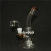 Hookahs Base de vaso Tubos de agua Colector de hielo Vidrio de espesor para fumar Bongs de 7.4 "con banger de cuarzo macho de 14 mm