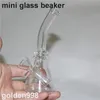 Szklane Bong Dab Rury wodne Rury Grube Miska Quartz Banger Honeycomb Perc Bongs Needy Mini Pipe Wax Oil Rigns Mały Bubbler