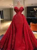 Блестящие красные платья по выпускным платьям издевалкими аппликациями Милая русалка вечернее платье на молнию Vestidos de Novia Plus Размеры знаменитостей вечеринки