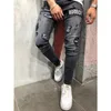 Męskie Dżinsy Designer Mężczyźni Streetwear Hip Hop Ripped Biker Zniszczone Skacze Motocykl Joggers Skinny Denim Spodnie