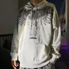 Hip hop män hoodies mode casual höst ängel utskrift hoodie sweatshirts roliga streetwear punk hoodies män high street toppar pojkar