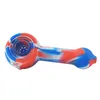 Sample Silicone Pipe Smoking Pipes With Oil Herb Hidden Bowl Tobacco Pyrex Colorful Bong Spoon Pipe MOQ 1 Pieces3436506